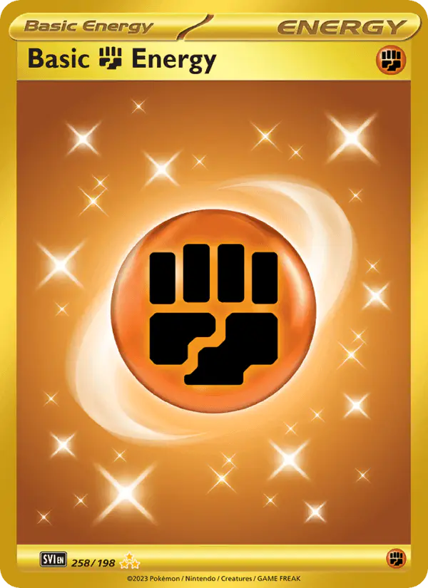 Carta Basic Fighting Energy 258/198 de Scarlet & Violet