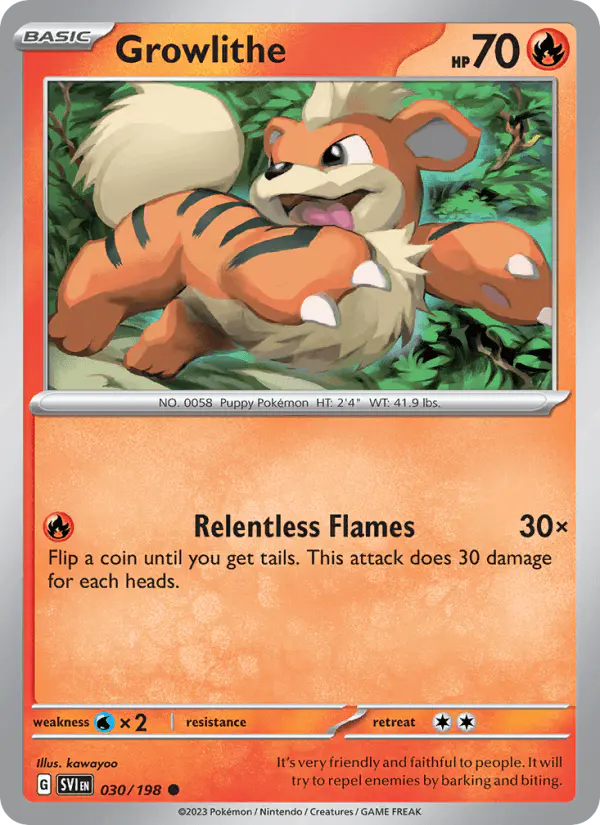 Carta Growlithe 030/198 de Scarlet & Violet