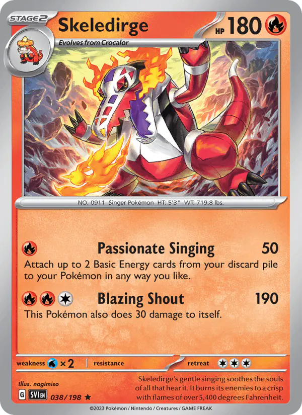 Carta Skeledirge 038/198 de Scarlet & Violet