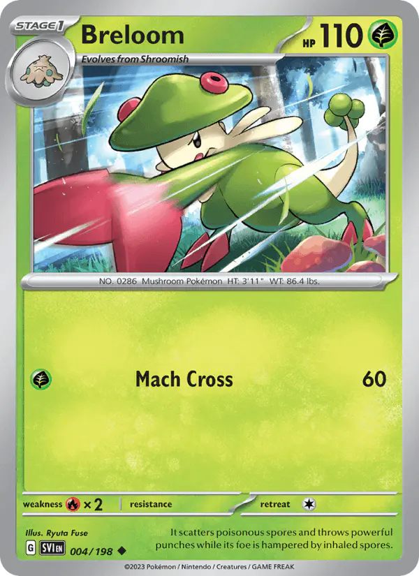 Carta Breloom 004/198 de Scarlet & Violet