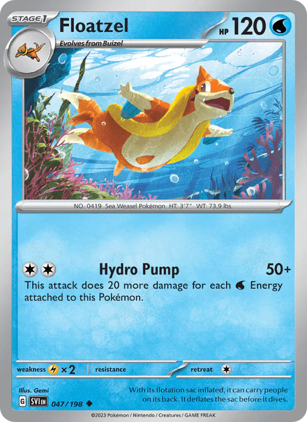 Carta Floatzel 047/198 de Scarlet & Violet