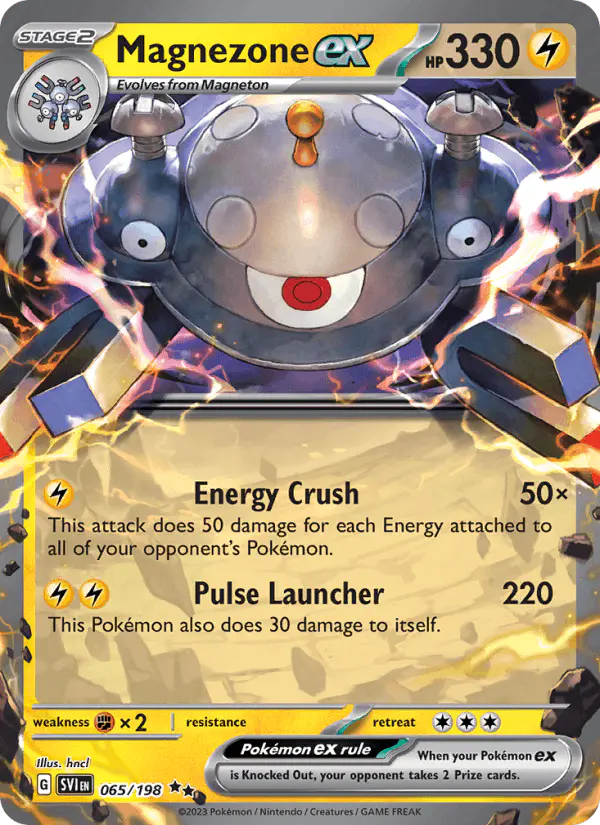 Carta Magnezone ex 065/198 de Scarlet & Violet