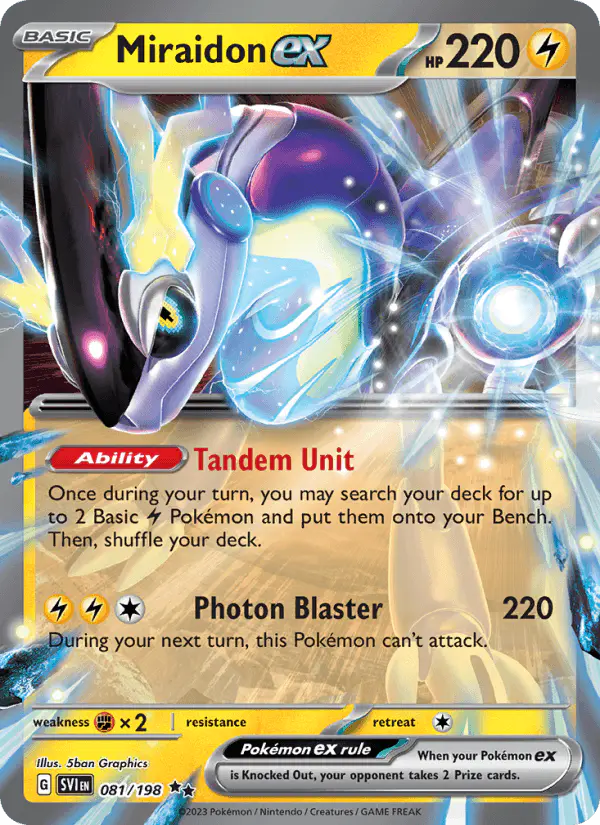 Carta Miraidon ex 081/198 de Scarlet & Violet