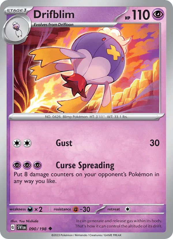 Carta Drifblim 090/198 de Scarlet & Violet