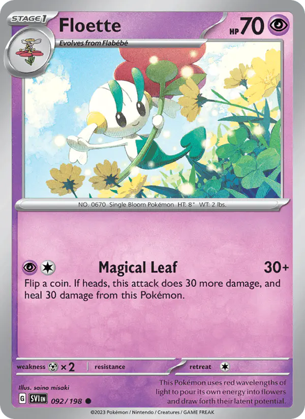 Carta Floette 092/198 de Scarlet & Violet