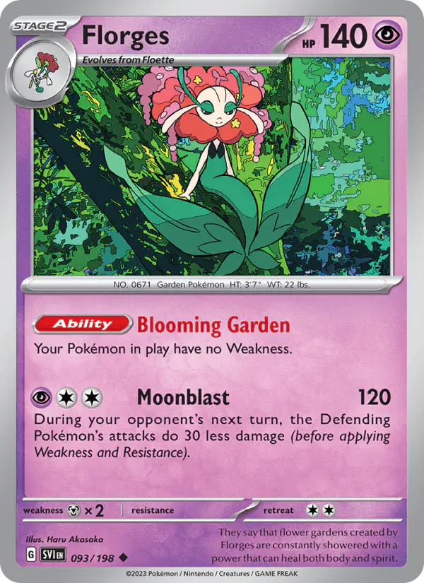 Carta Florges 093/198 de Scarlet & Violet