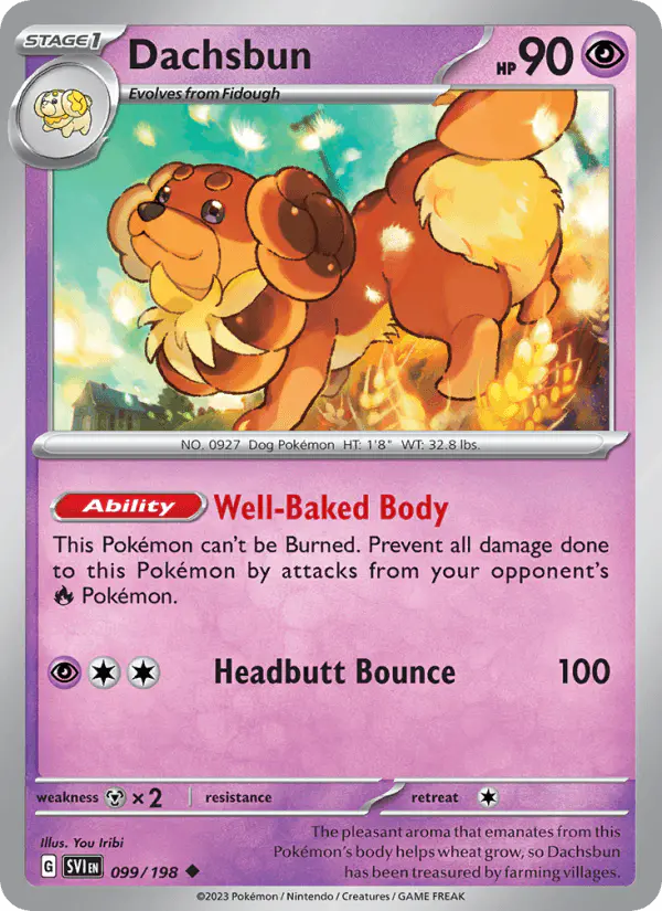 Carta Dachsbun 099/198 de Scarlet & Violet