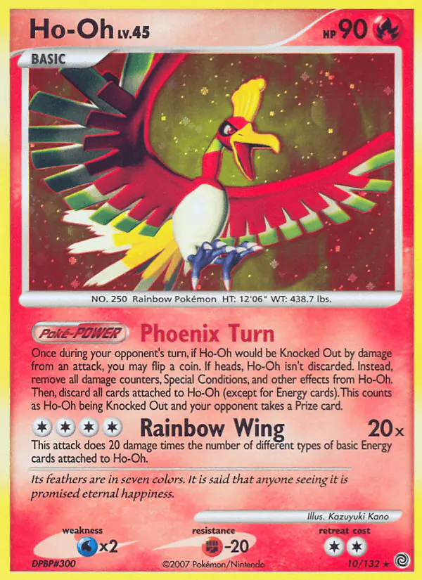 Carta Ho-Oh 10/132 de Secret Wonders