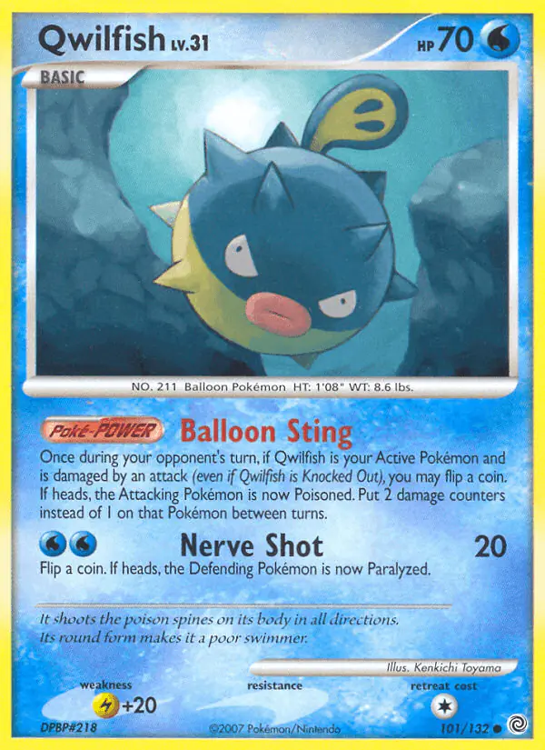 Carta Qwilfish 101/132 de Secret Wonders