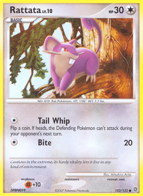Carta Rattata 103/132 de Secret Wonders