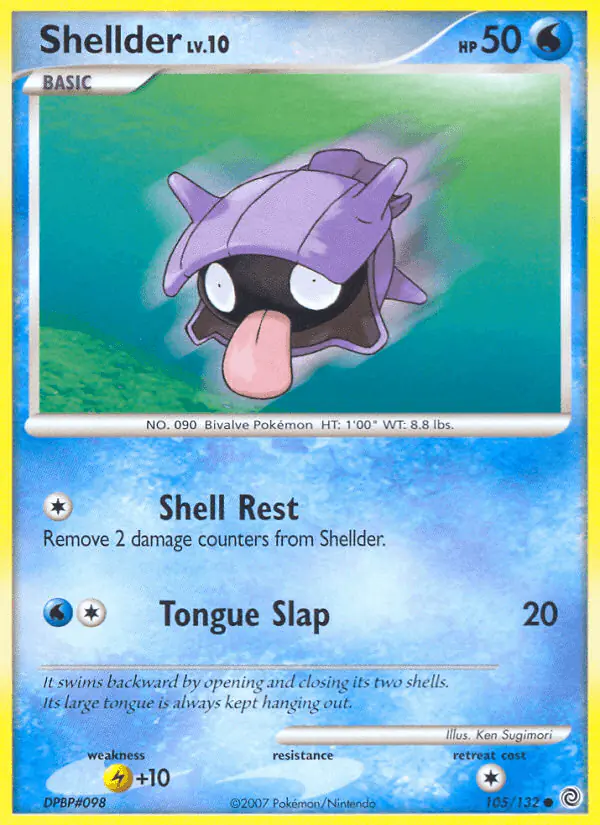 Carta Shellder 105/132 de Secret Wonders