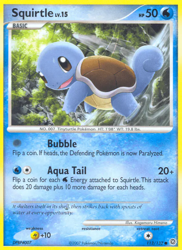 Carta Squirtle 112/132 de Secret Wonders