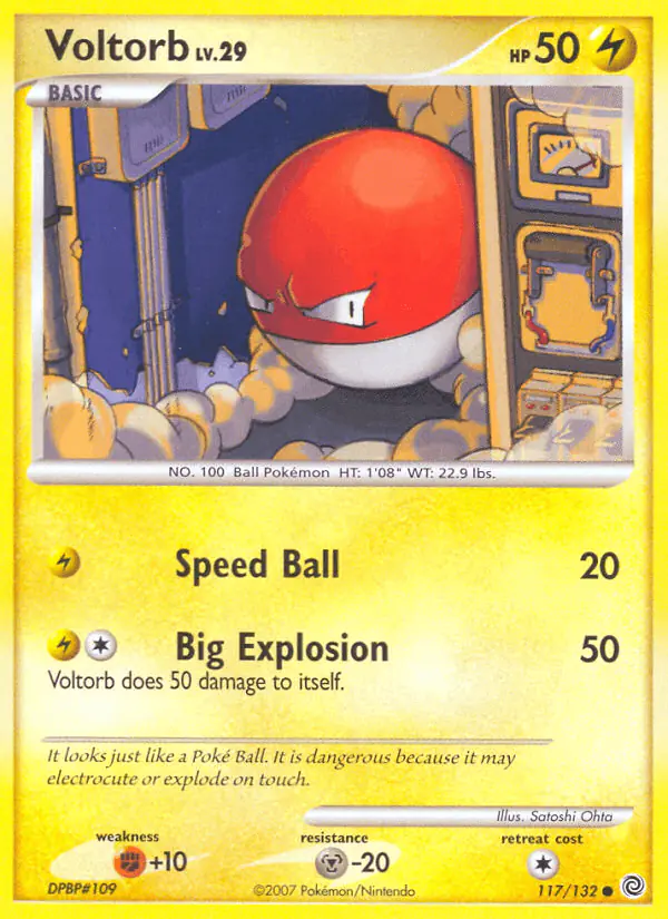 Carta Voltorb 117/132 de Secret Wonders