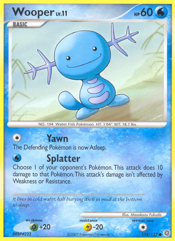 Carta Wooper 118/132 de Secret Wonders
