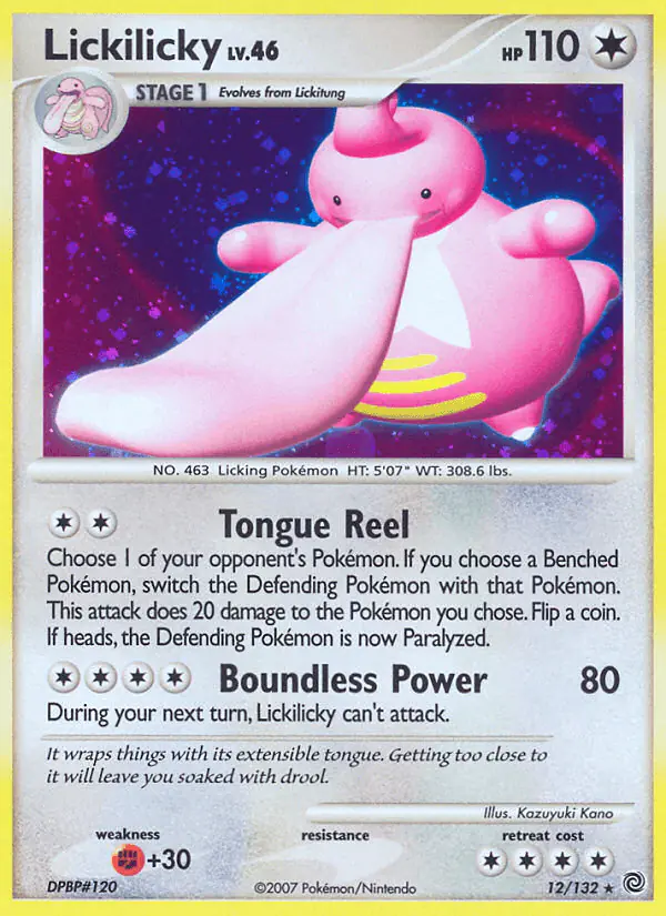 Carta Lickilicky 12/132 de Secret Wonders