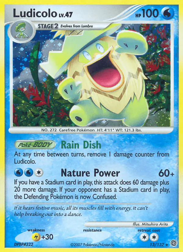 Carta Ludicolo 13/132 de Secret Wonders