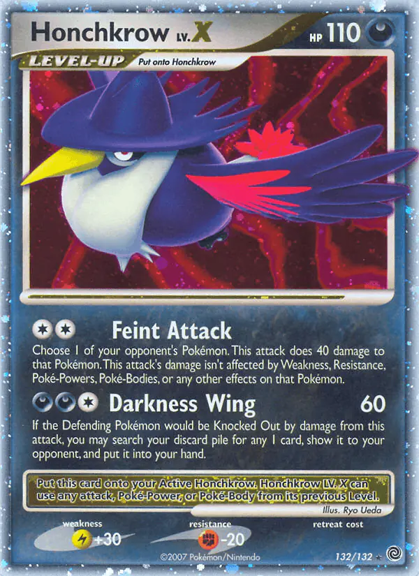 Carta Honchkrow 132/132 de Secret Wonders