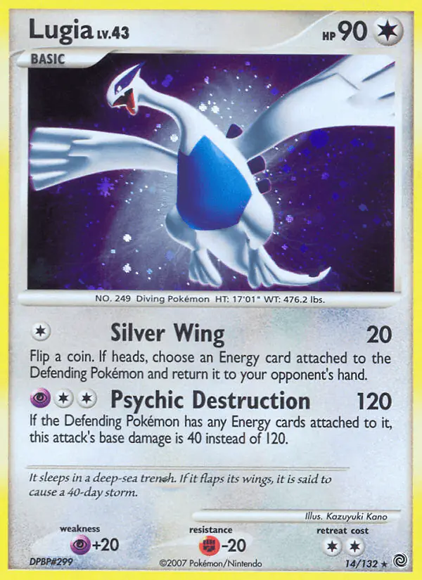 Carta Lugia 14/132 de Secret Wonders
