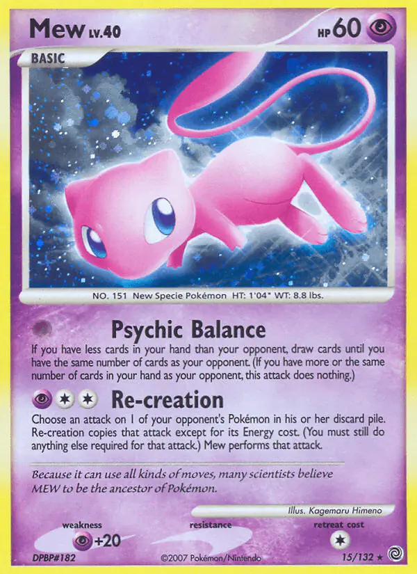 Carta Mew 15/132 de Secret Wonders