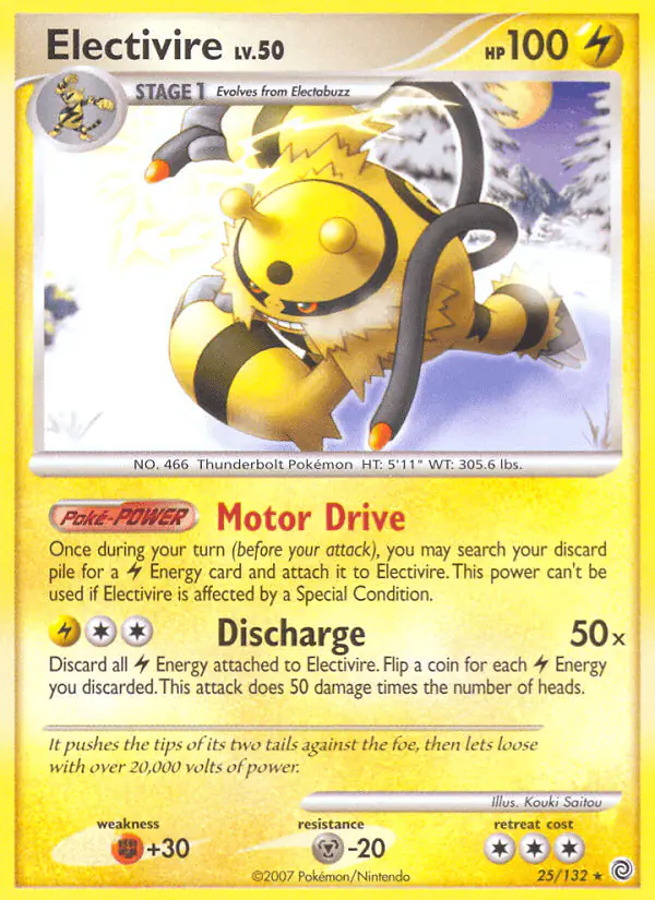 Carta Electivire 25/132 de Secret Wonders