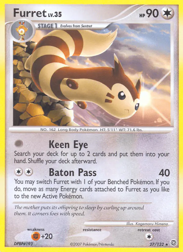 Carta Furret 27/132 de Secret Wonders
