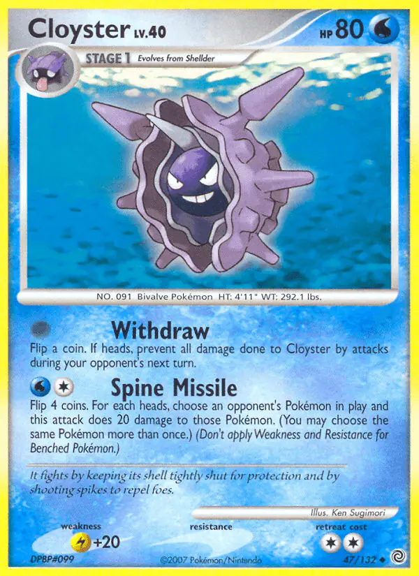 Carta Cloyster 47/132 de Secret Wonders
