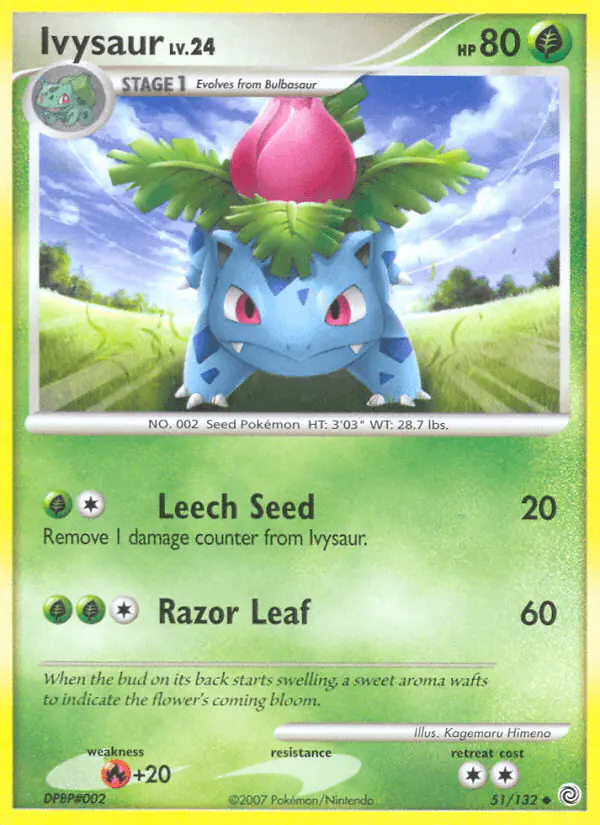 Carta Ivysaur 51/132 de Secret Wonders