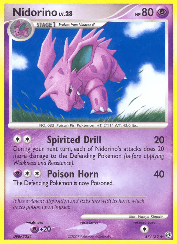 Carta Nidorino 57/132 de Secret Wonders