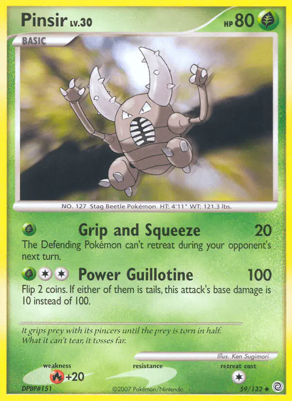 Carta Pinsir 59/132 de Secret Wonders