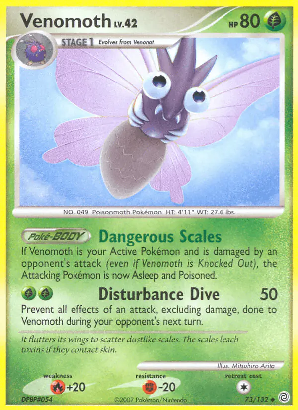 Carta Venomoth 73/132 de Secret Wonders