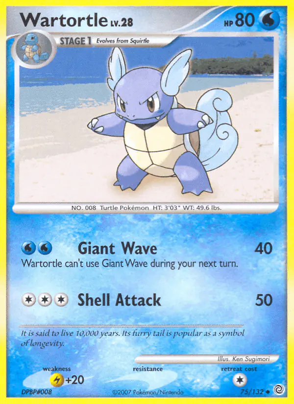 Carta Wartortle 75/132 de Secret Wonders