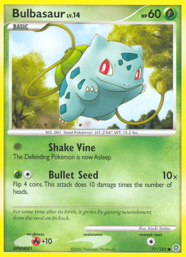 Carta Bulbasaur 77/132 de Secret Wonders