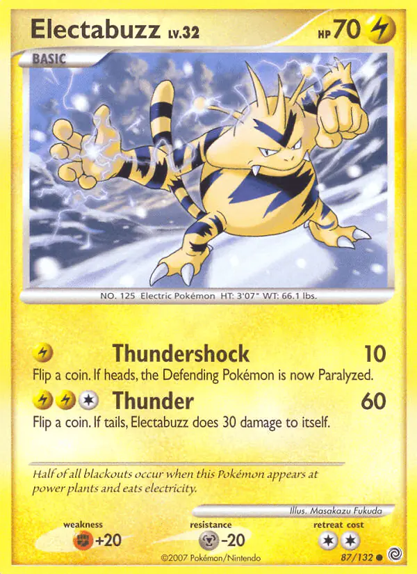 Carta Electabuzz 87/132 de Secret Wonders