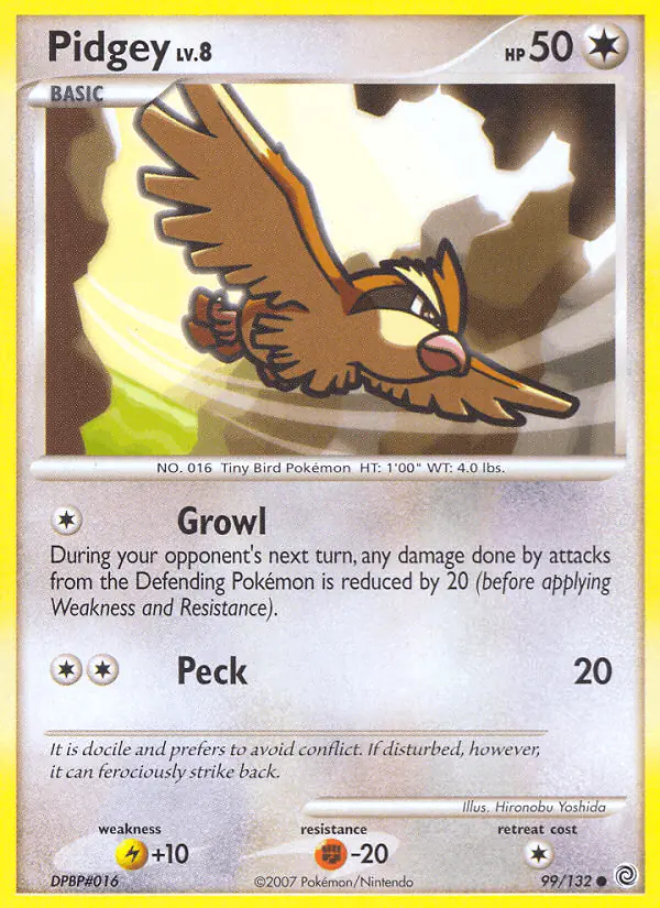 Carta Pidgey 99/132 de Secret Wonders