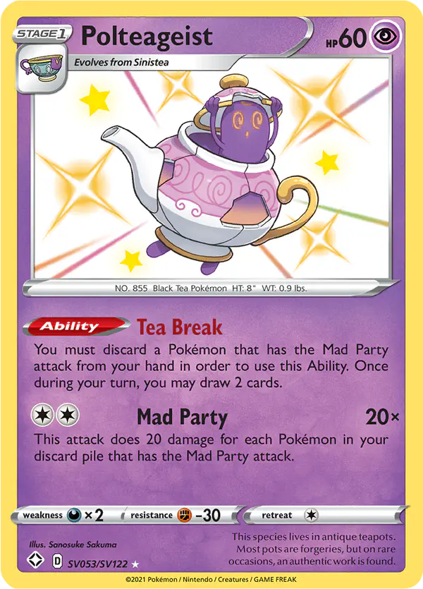 Carta Polteageist SV053 de Shining Fates Shiny Vault