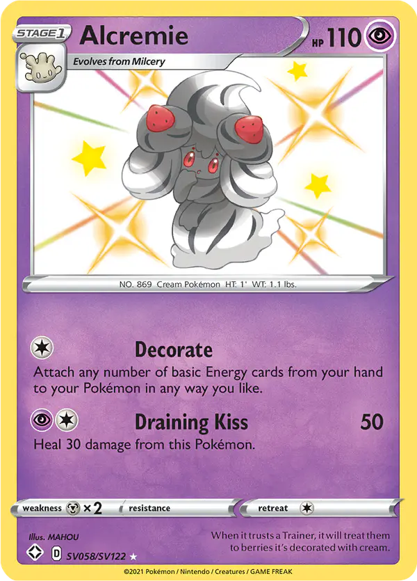 Carta Alcremie SV058 de Shining Fates Shiny Vault