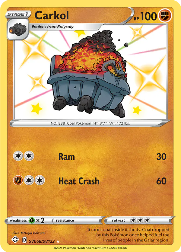Carta Carkol SV068 de Shining Fates Shiny Vault