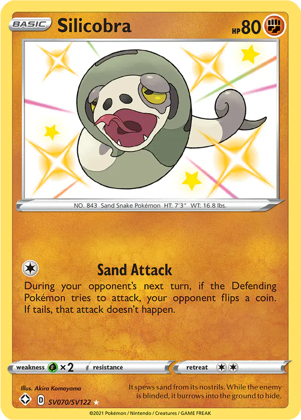 Carta Silicobra SV070 de Shining Fates Shiny Vault