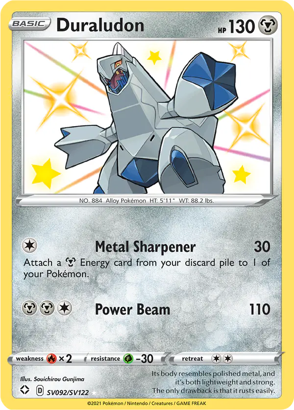 Carta Duraludon SV092 de Shining Fates Shiny Vault
