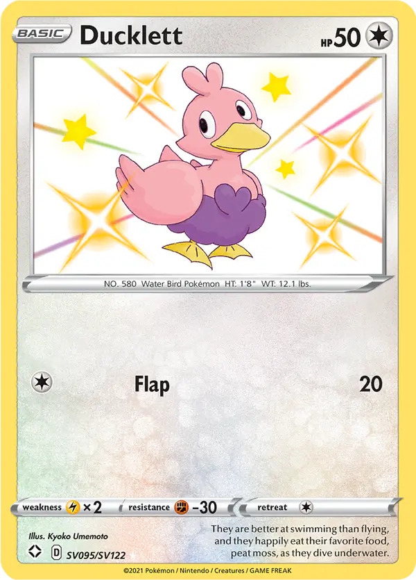Carta Ducklett SV095 de Shining Fates Shiny Vault