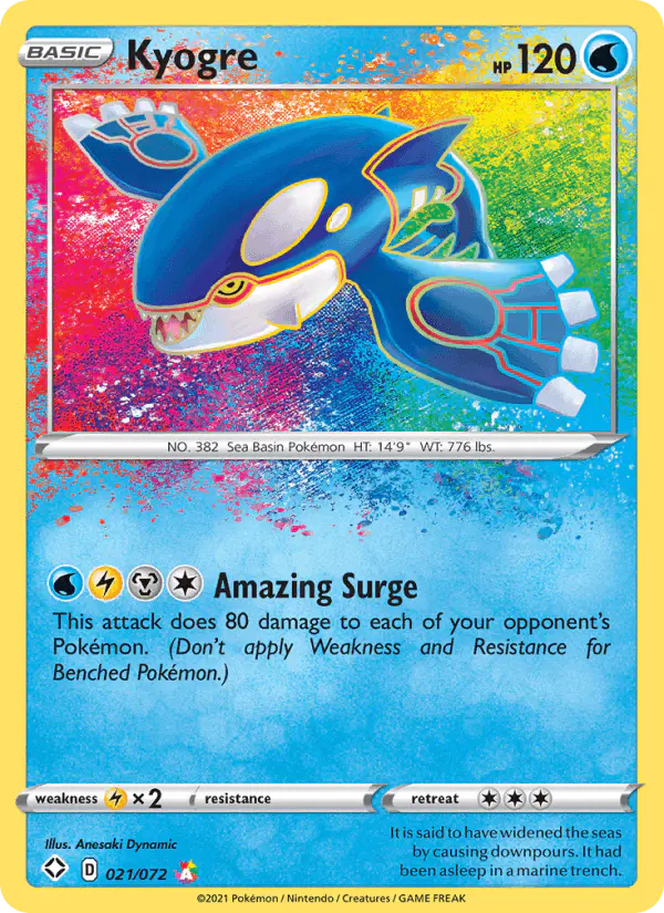 Carta Kyogre 021/072 de Shining Fates