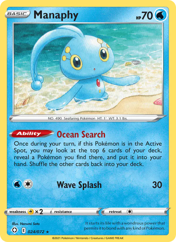 Carta Manaphy 024/072 de Shining Fates