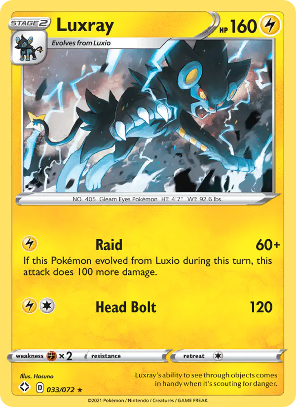 Carta Luxray 033/072 de Shining Fates