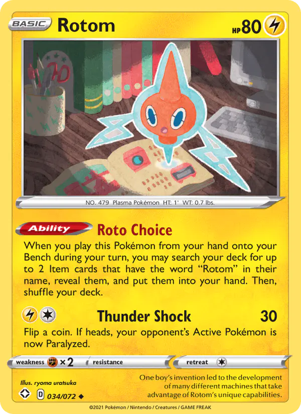 Carta Rotom 034/072 de Shining Fates