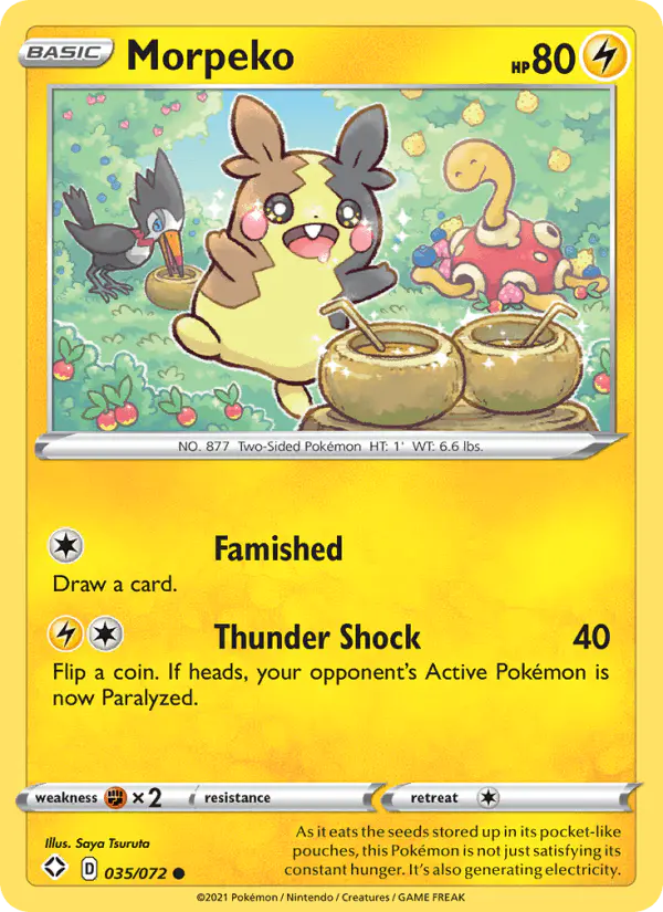 Carta Morpeko 035/072 de Shining Fates