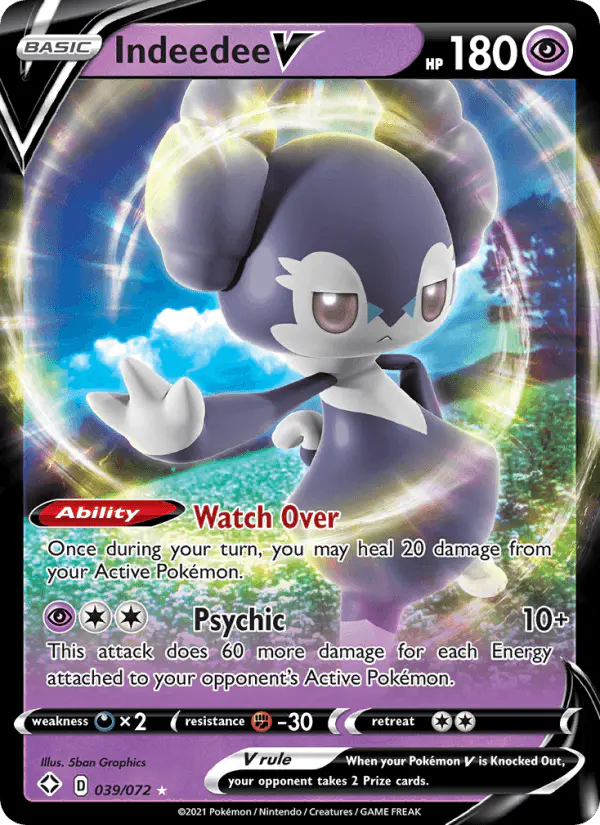 Carta Indeedee V 039/072 de Shining Fates