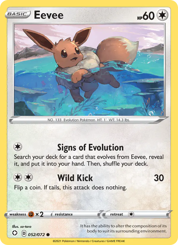 Carta Eevee 052/072 de Shining Fates