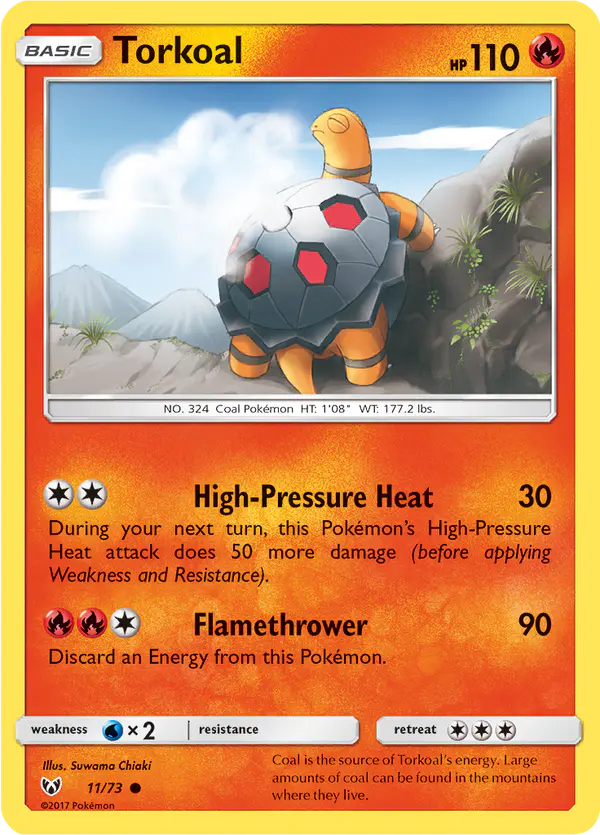 Carta Torkoal 11/73 de Shining Legends