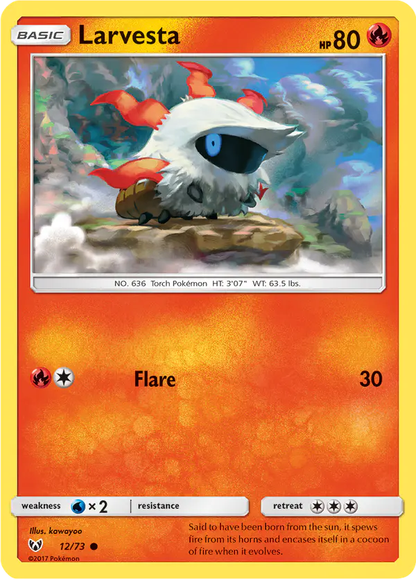 Carta Larvesta 12/73 de Shining Legends