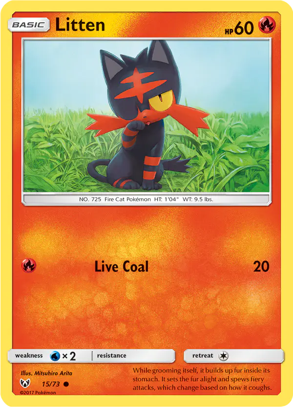 Carta Litten 15/73 de Shining Legends